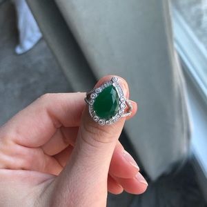 Emerald statement ring